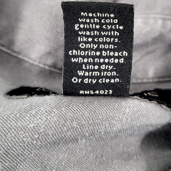 Banana Republic Gray Drapy Collared Long-Sleeve Button-Up Shirt Women's Size XS - Picture 10 of 10